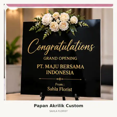 Papan Bunga Akrilik Jebres